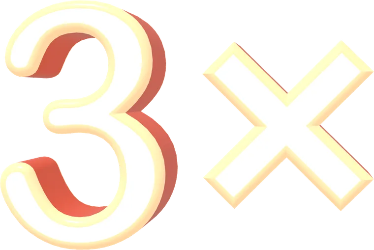 3×
